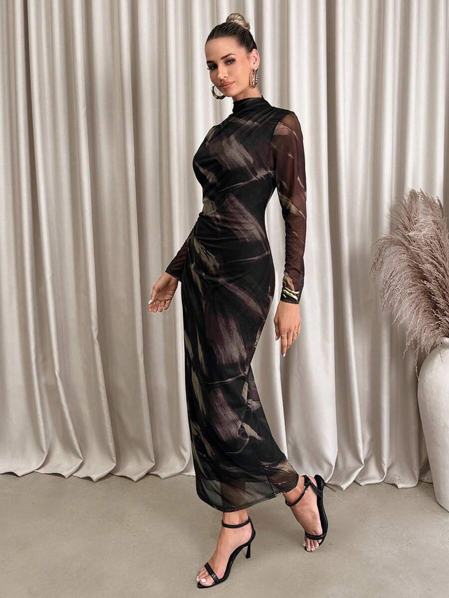 Vestido Nicole Abstract Noir