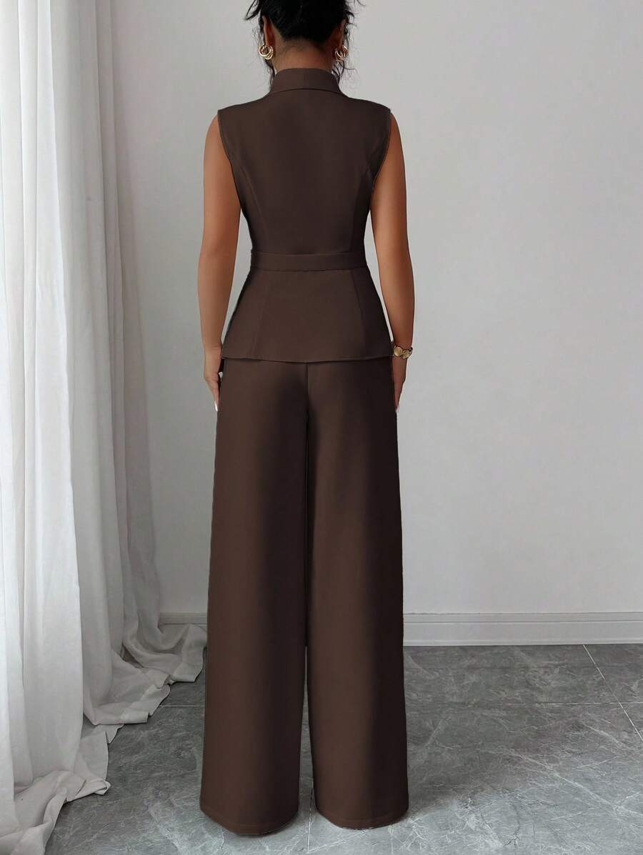 Conjunto Clara Elegante com Blazer Assimétrico e Calça