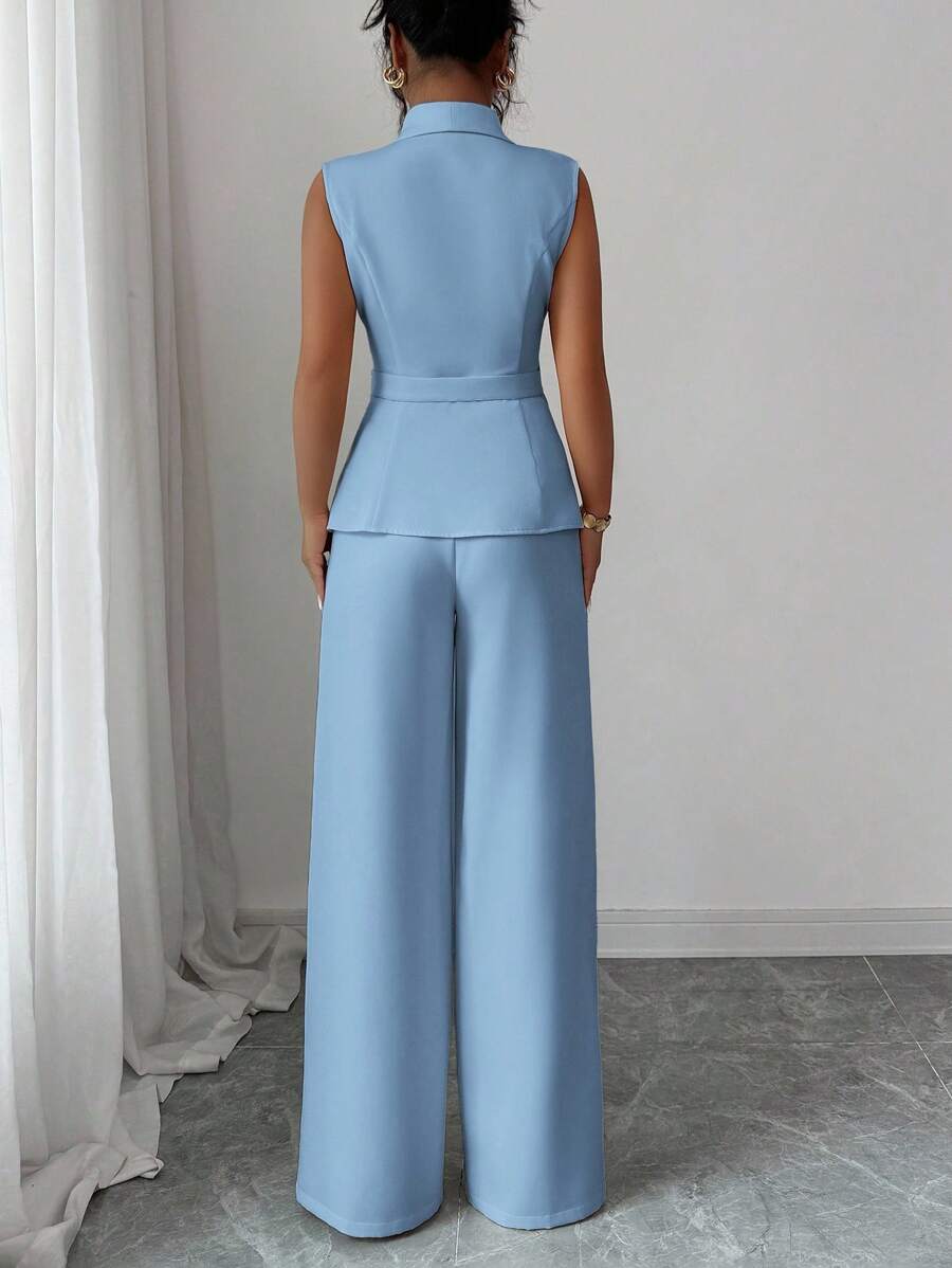 Conjunto Clara Elegante com Blazer Assimétrico e Calça