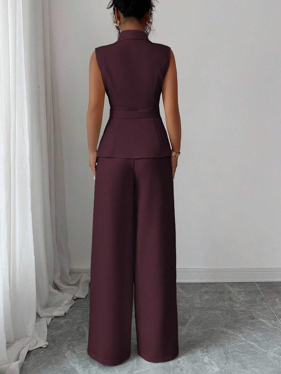 Conjunto Clara Elegante com Blazer Assimétrico e Calça