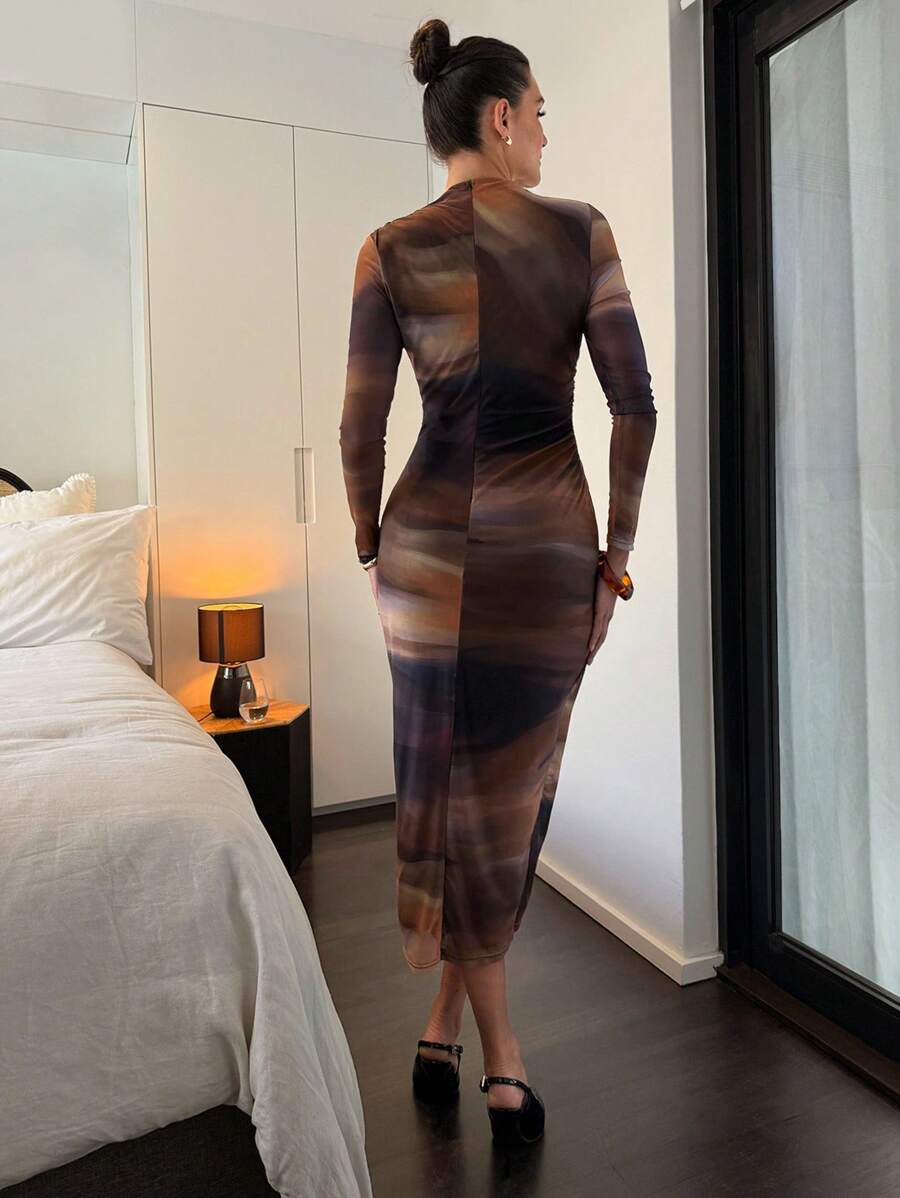 Vestido Nicole Abstract Noir