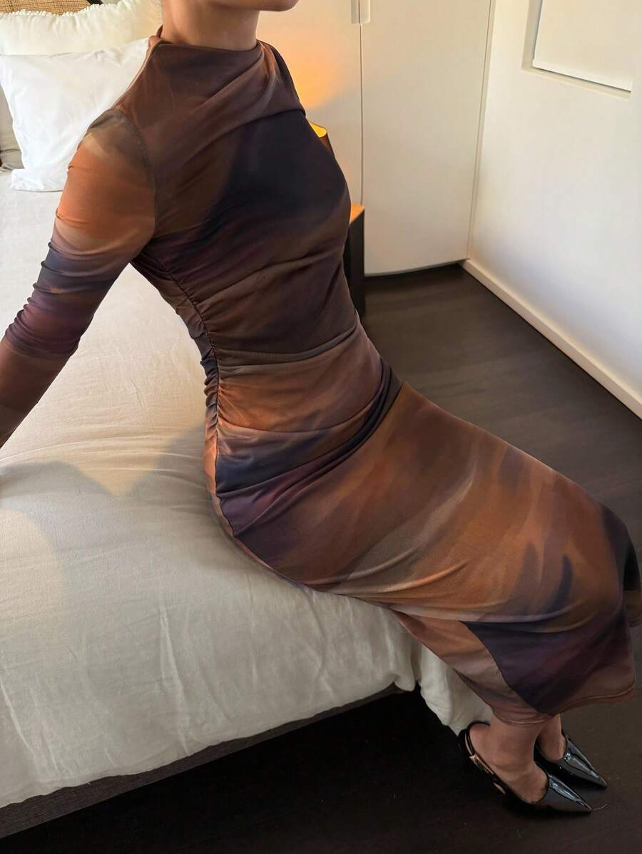 Vestido Nicole Abstract Noir