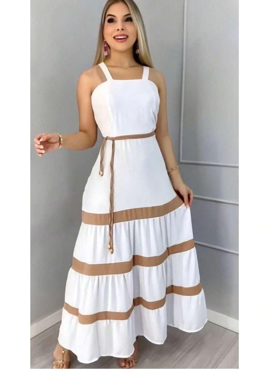 Vestido Lavinia Striped Elegance