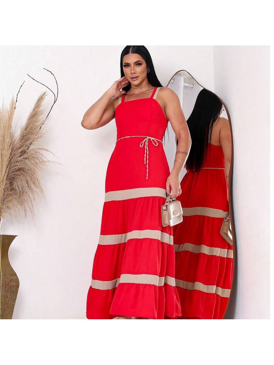Vestido Lavinia Striped Elegance