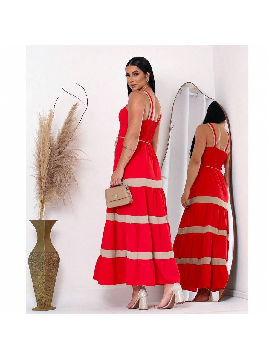 Vestido Lavinia Striped Elegance