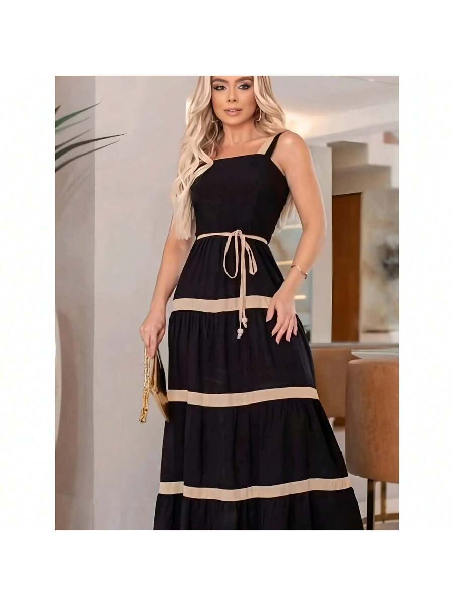 Vestido Lavinia Striped Elegance