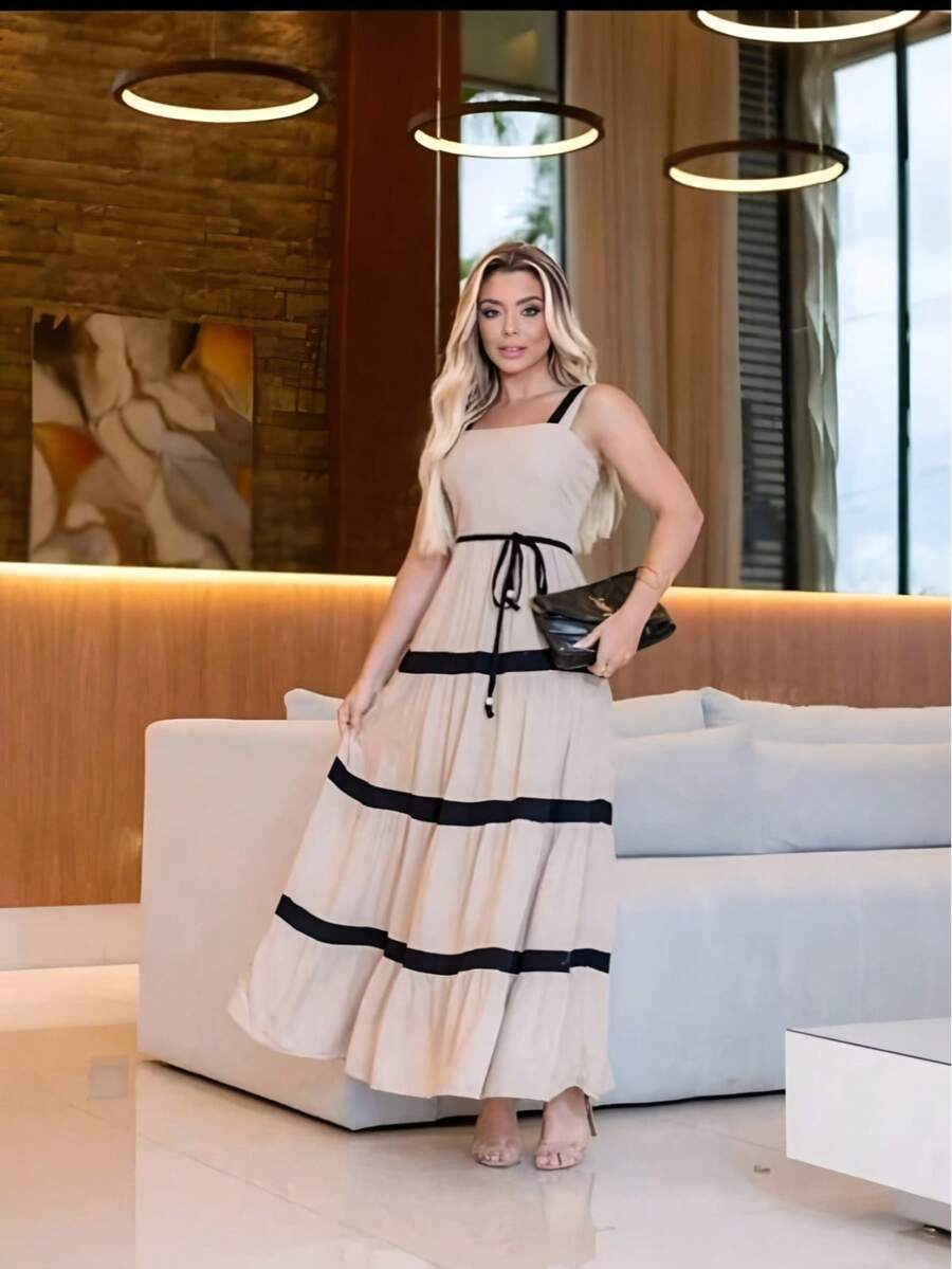 Vestido Lavinia Striped Elegance