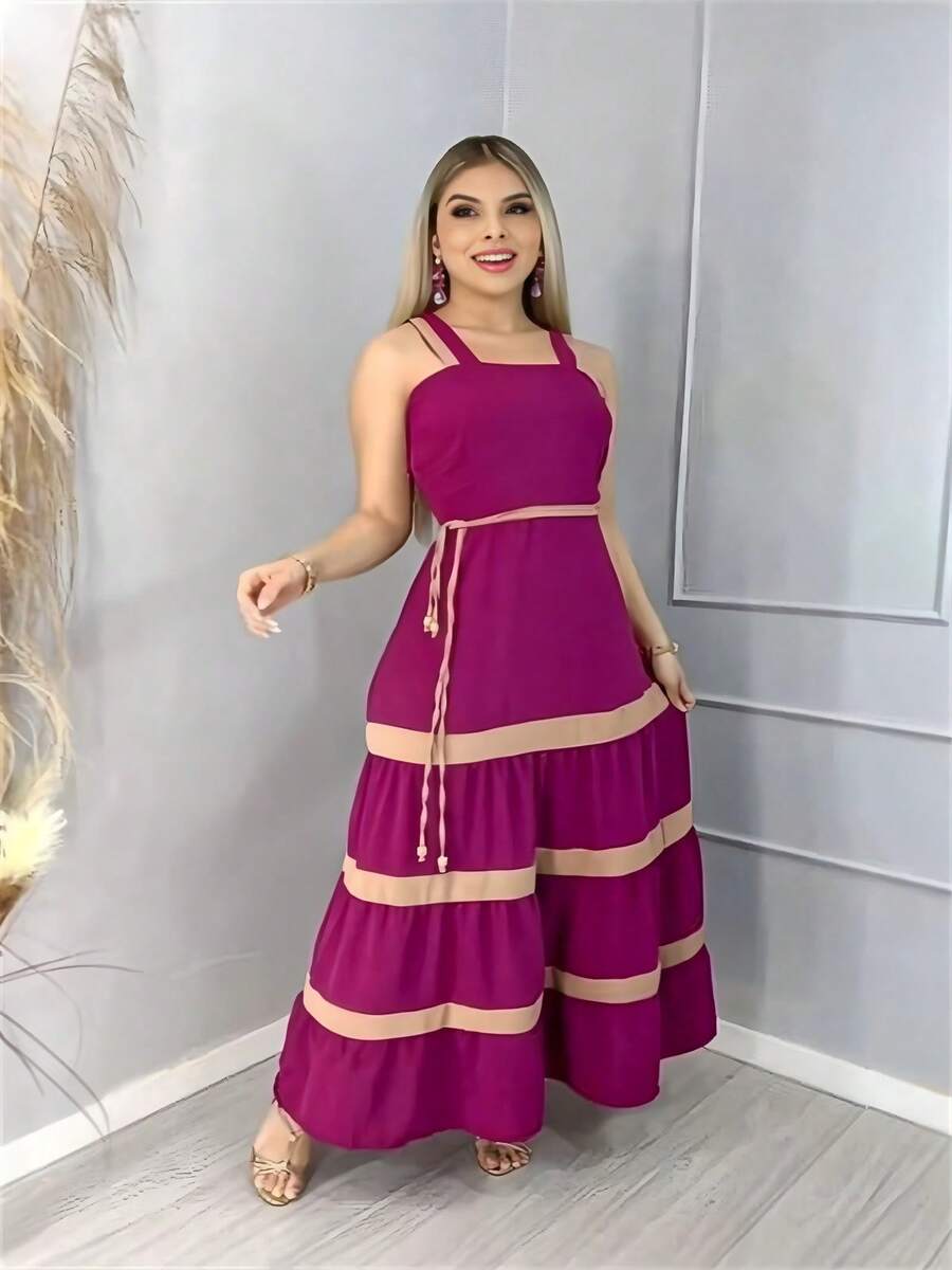 Vestido Lavinia Striped Elegance