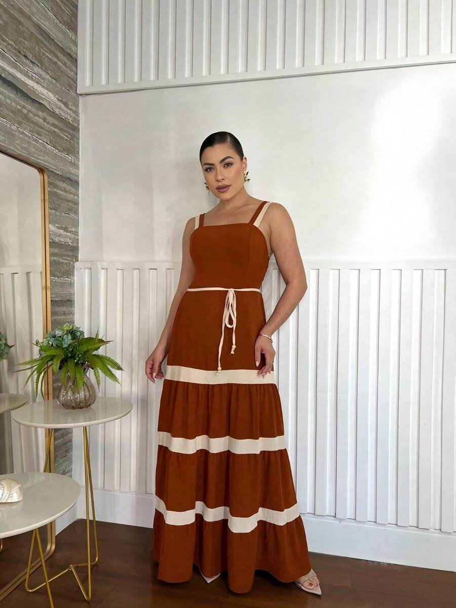 Vestido Lavinia Striped Elegance