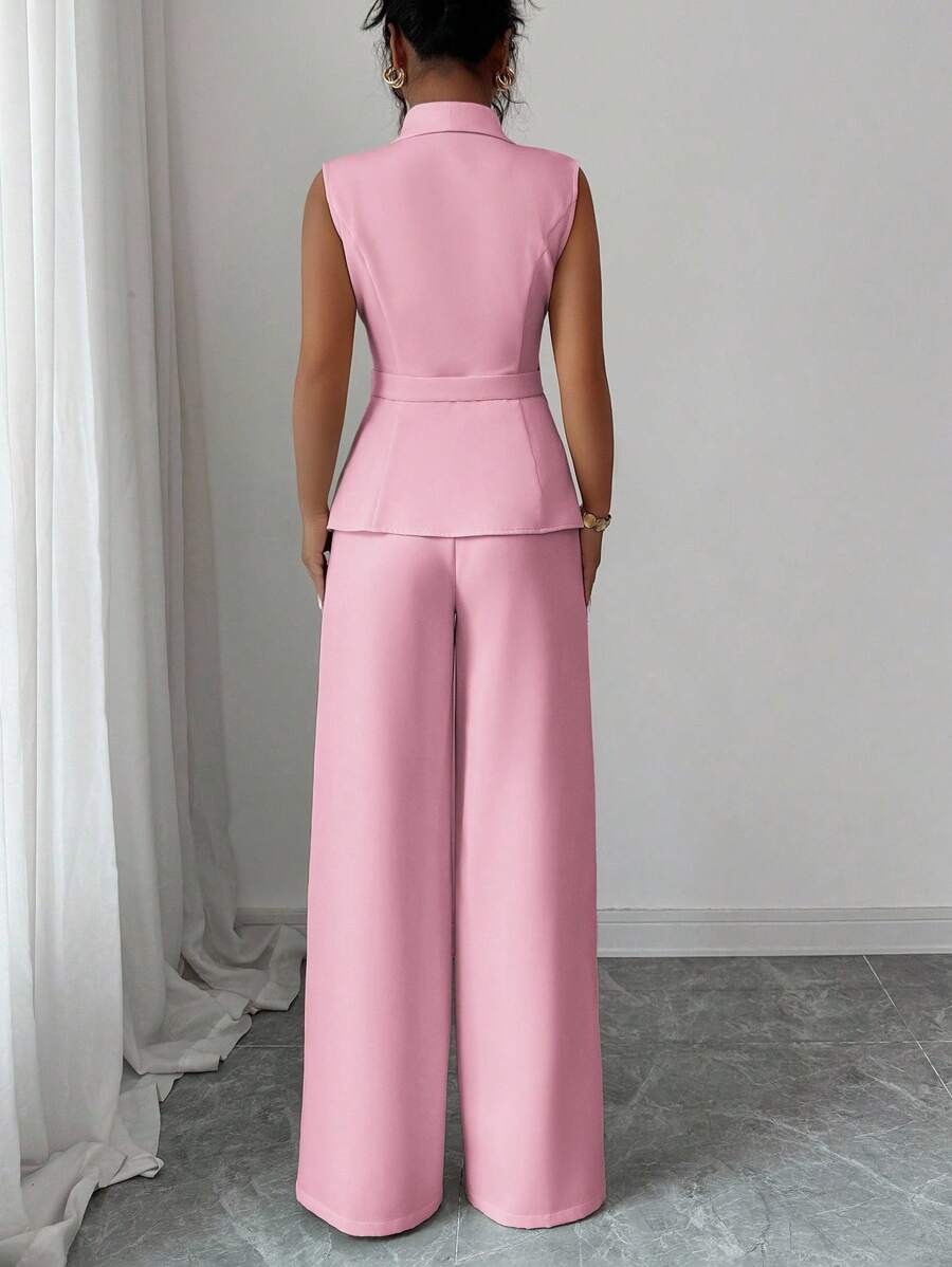 Conjunto Clara Elegante com Blazer Assimétrico e Calça