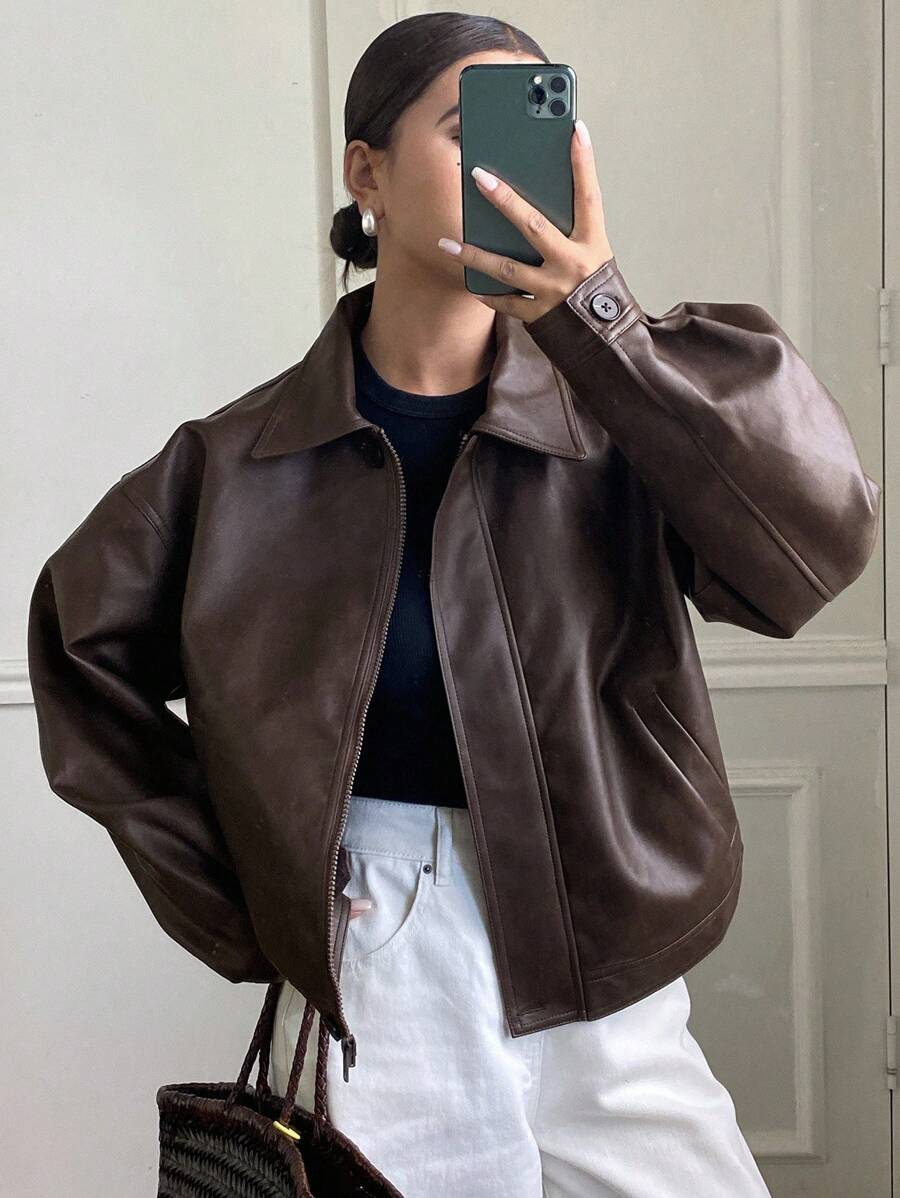 Jaqueta Aurora PU Oversized