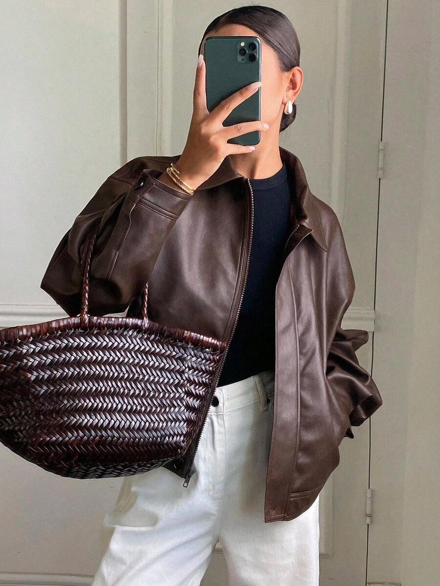 Jaqueta Aurora PU Oversized