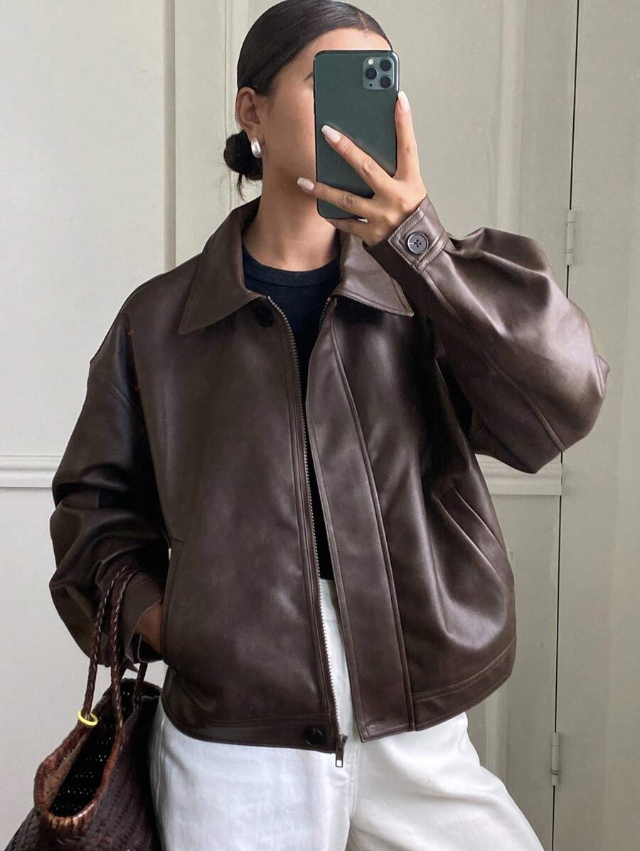 Jaqueta Aurora PU Oversized