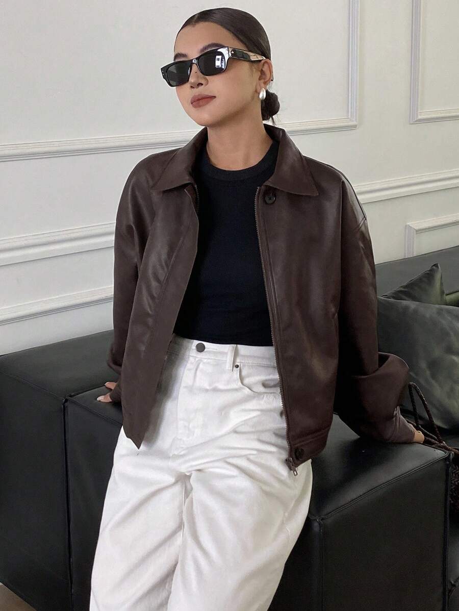 Jaqueta Aurora PU Oversized