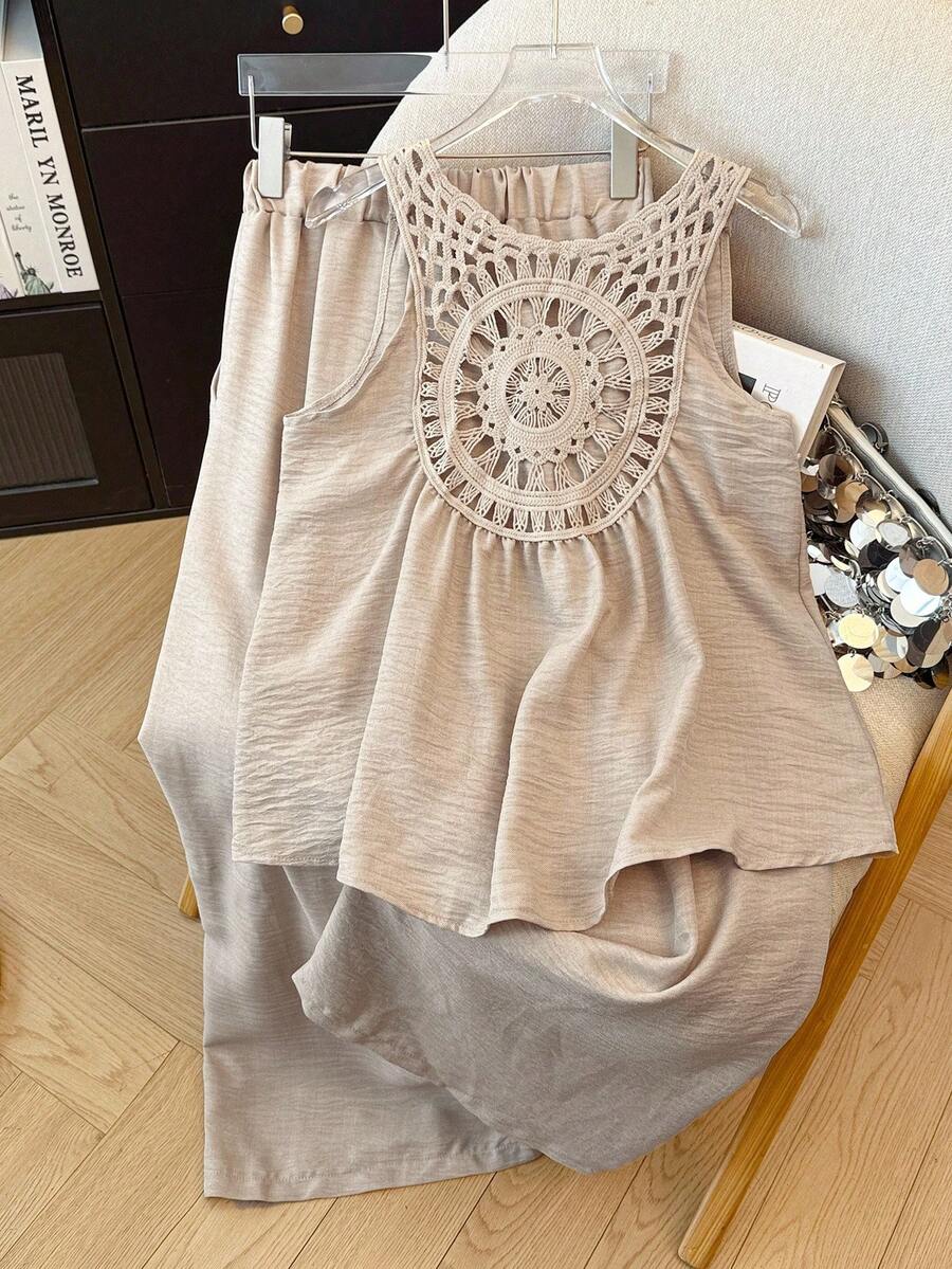 Conjunto Calvaya Casual com Top e Calça Longa