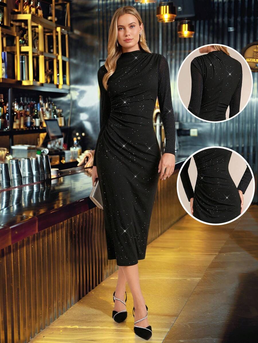 Vestido Nicole Abstract Noir