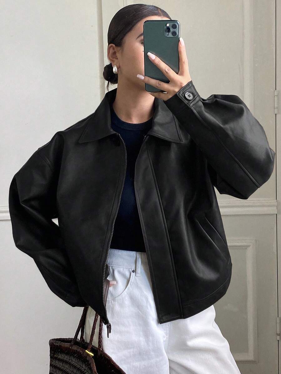 Jaqueta Aurora PU Oversized