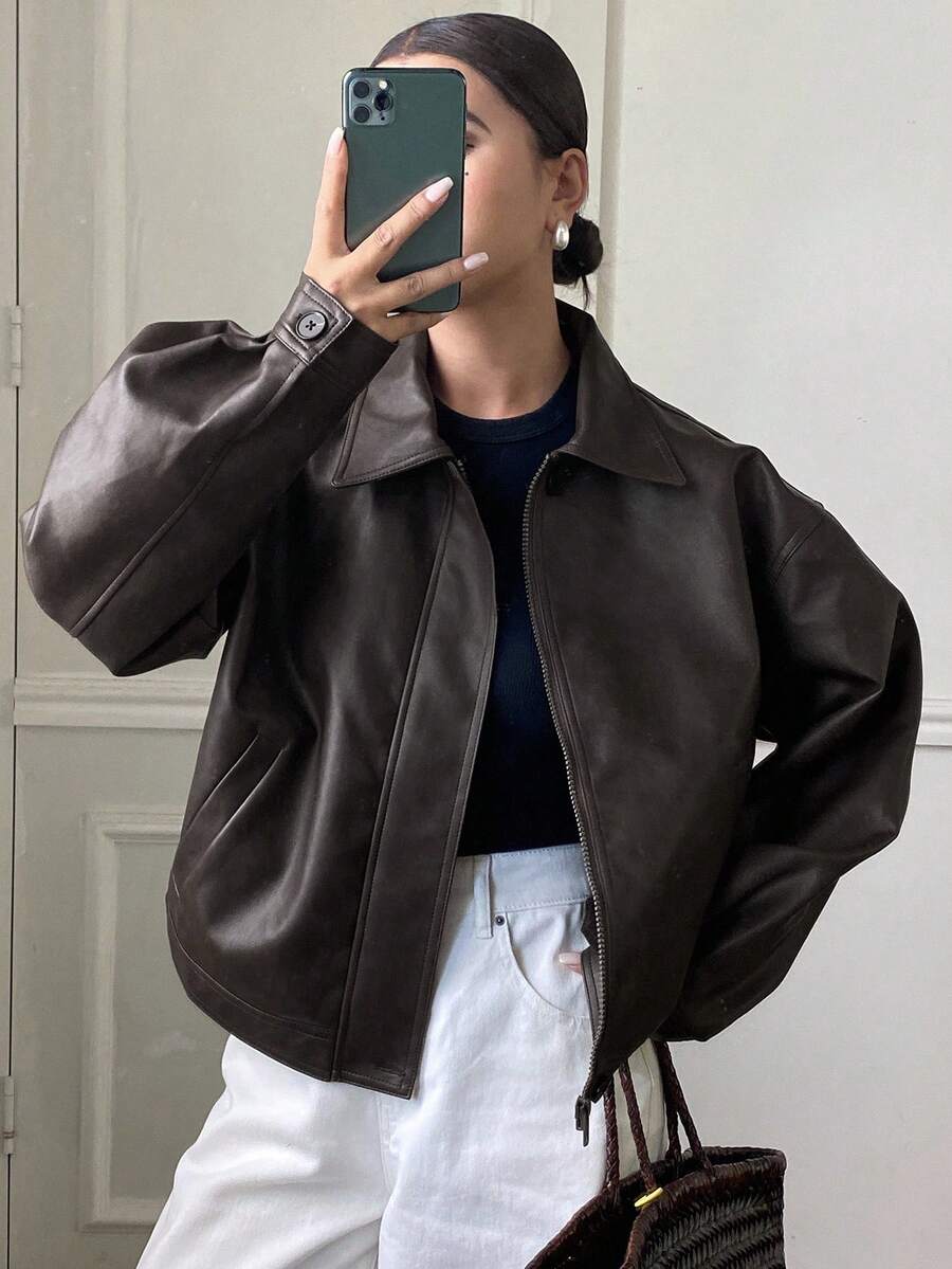 Jaqueta Aurora PU Oversized