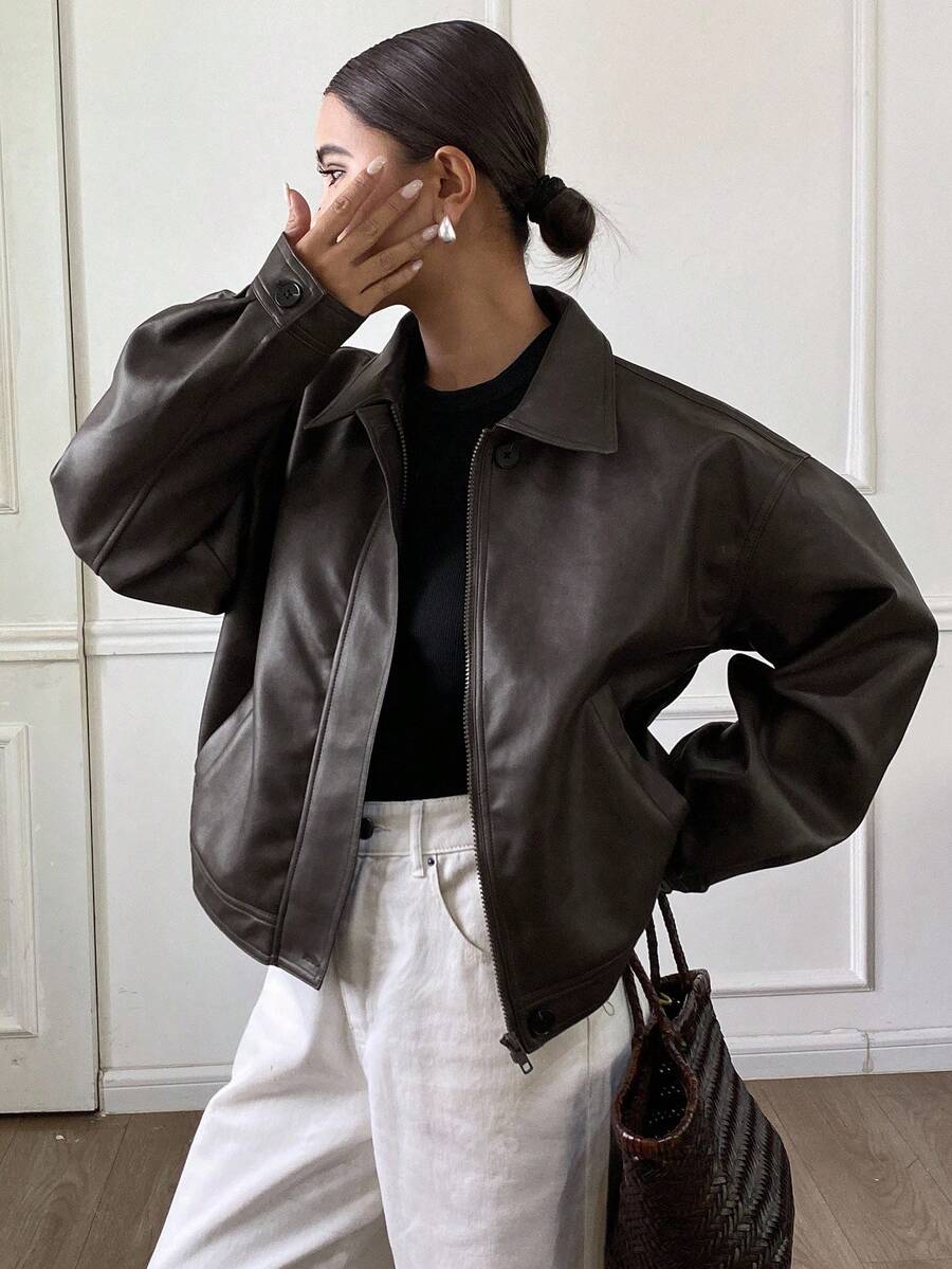 Jaqueta Aurora PU Oversized