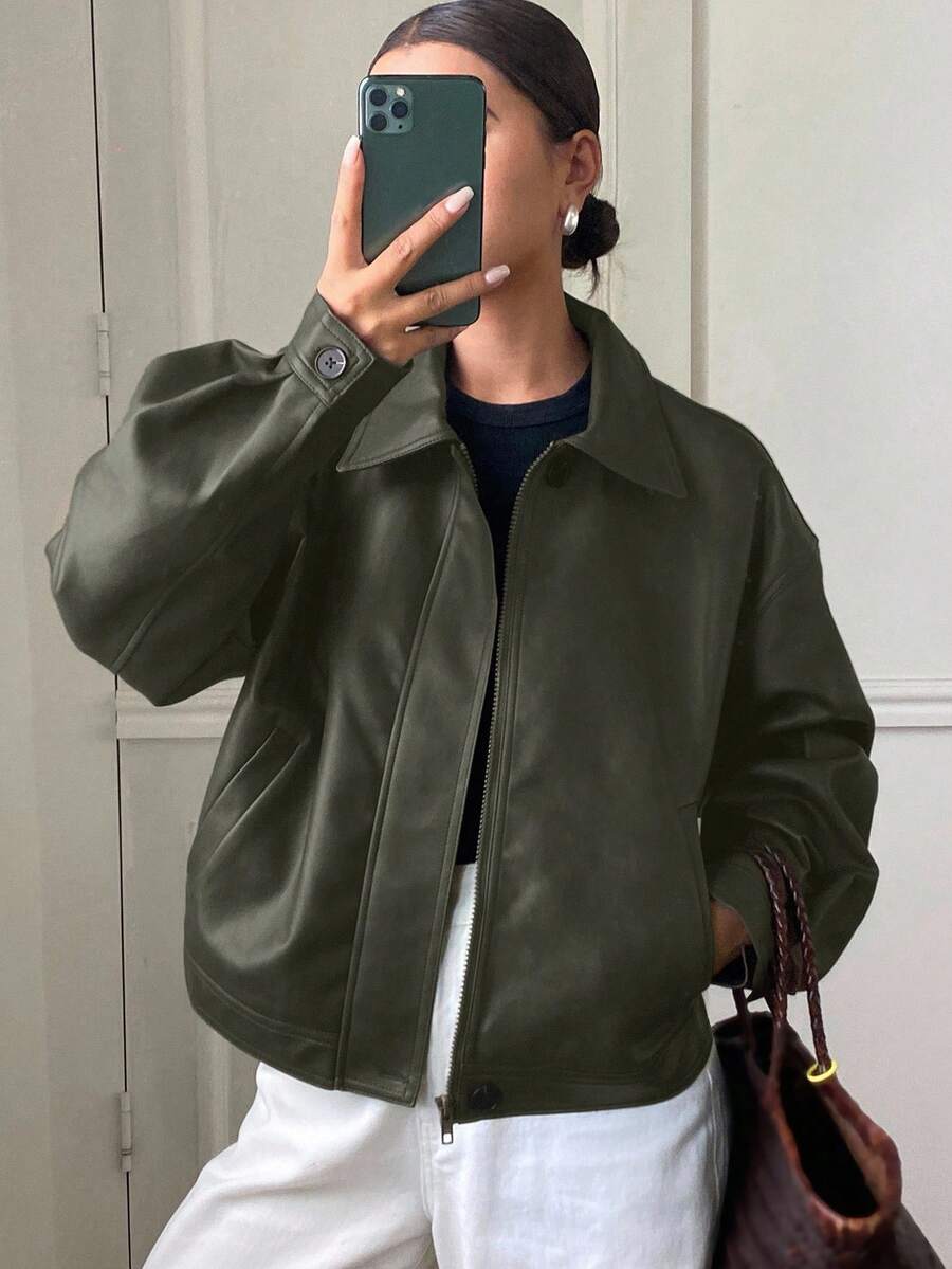 Jaqueta Aurora PU Oversized