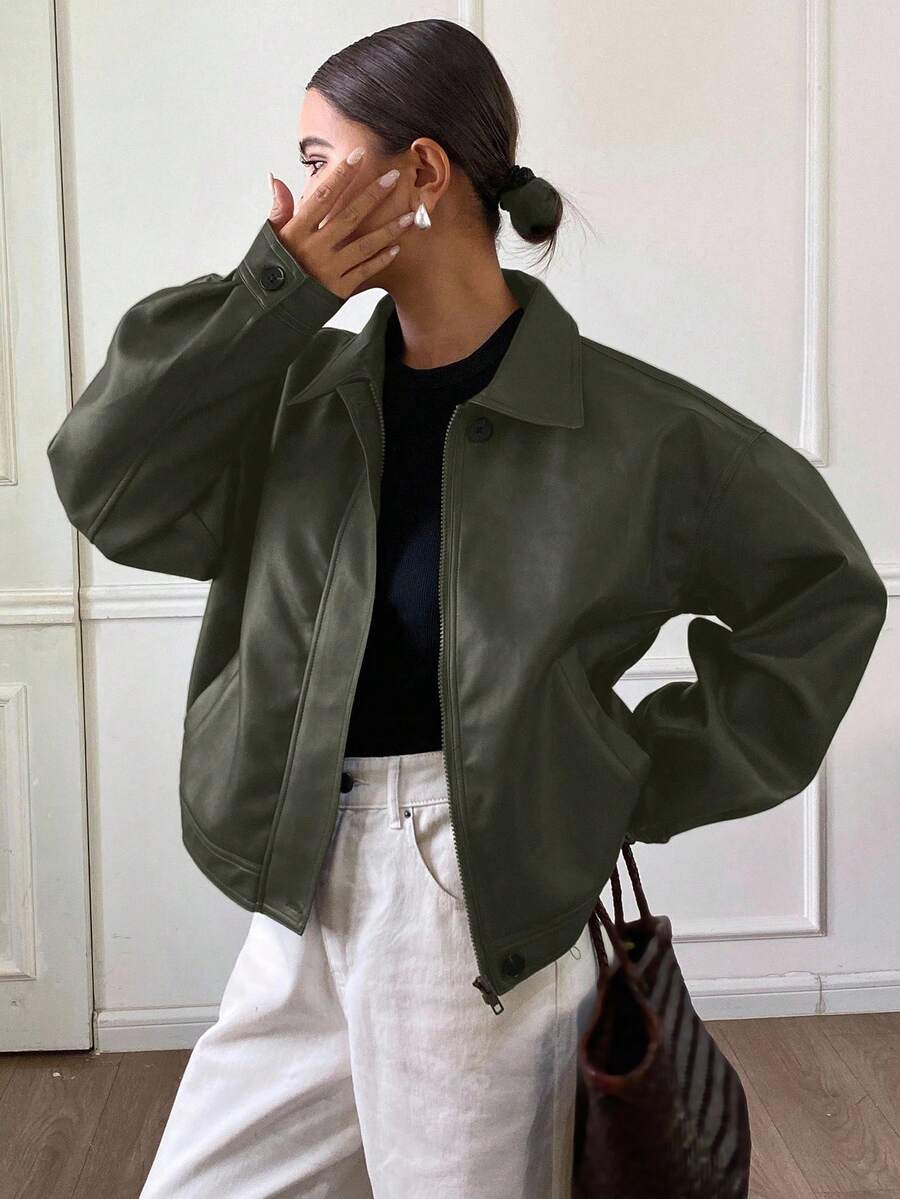 Jaqueta Aurora PU Oversized