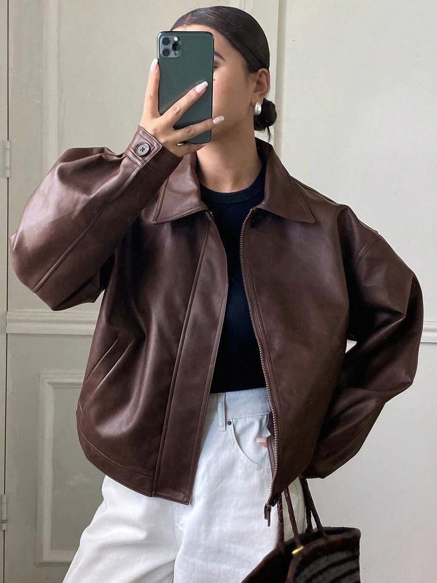 Jaqueta Aurora PU Oversized