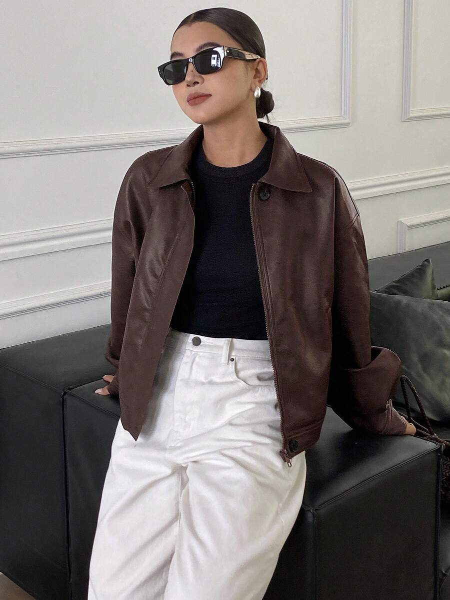 Jaqueta Aurora PU Oversized