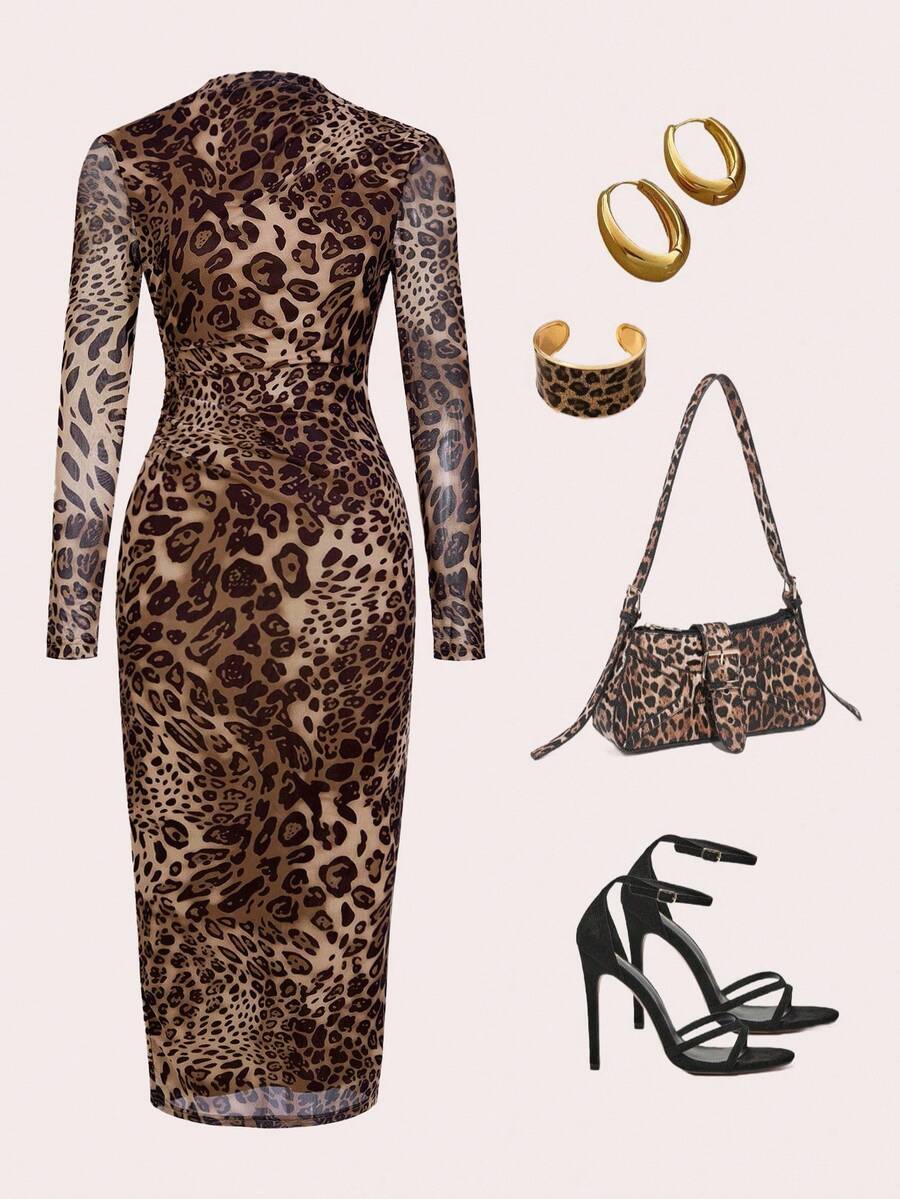 Vestido Nicole Abstract Noir