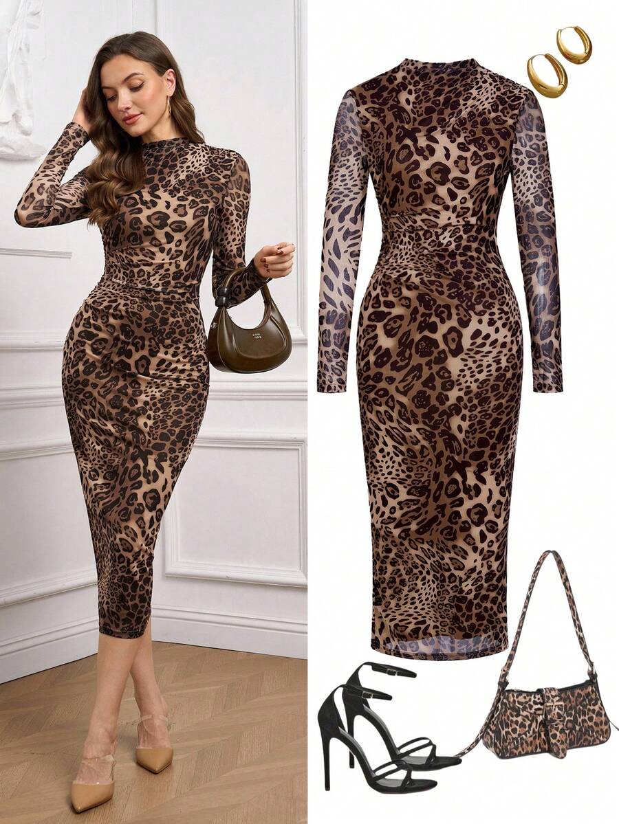 Vestido Nicole Abstract Noir
