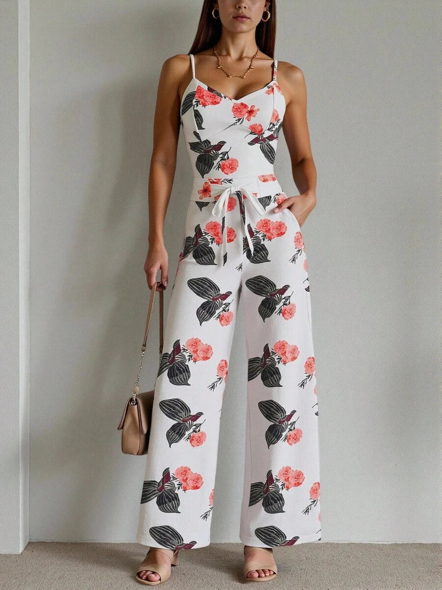 Macacão Lorena Floral Longo