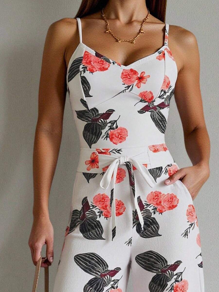 Macacão Lorena Floral Longo