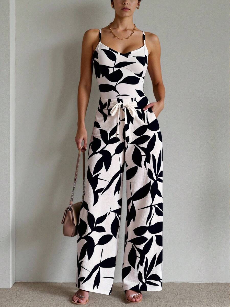 Macacão Lorena Floral Longo