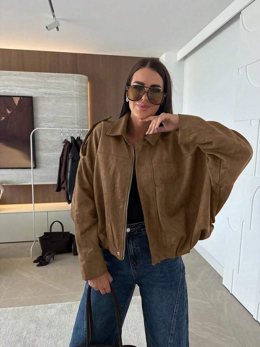 Jaqueta Valentina Suede Military