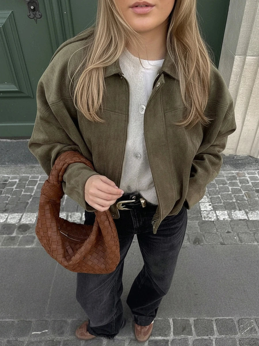 Jaqueta Valentina Suede Military