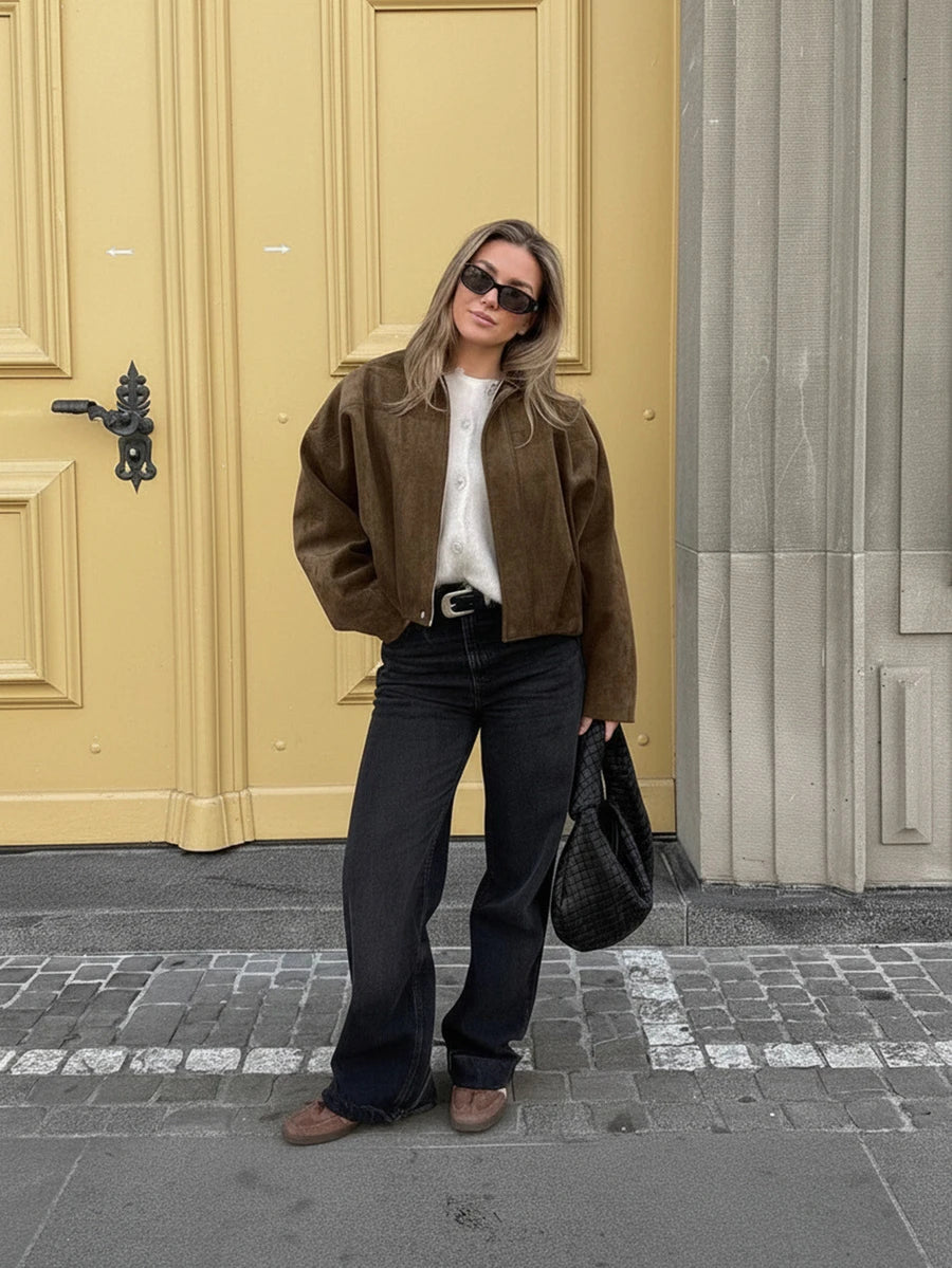 Jaqueta Valentina Suede Military