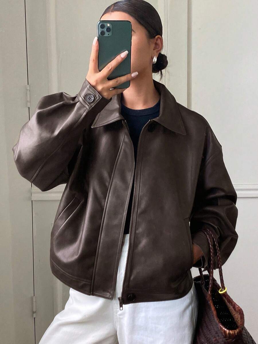 Jaqueta Aurora PU Oversized