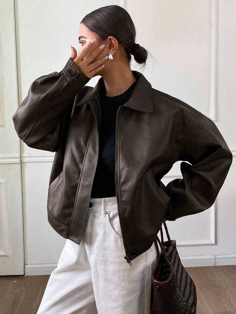 Jaqueta Aurora PU Oversized