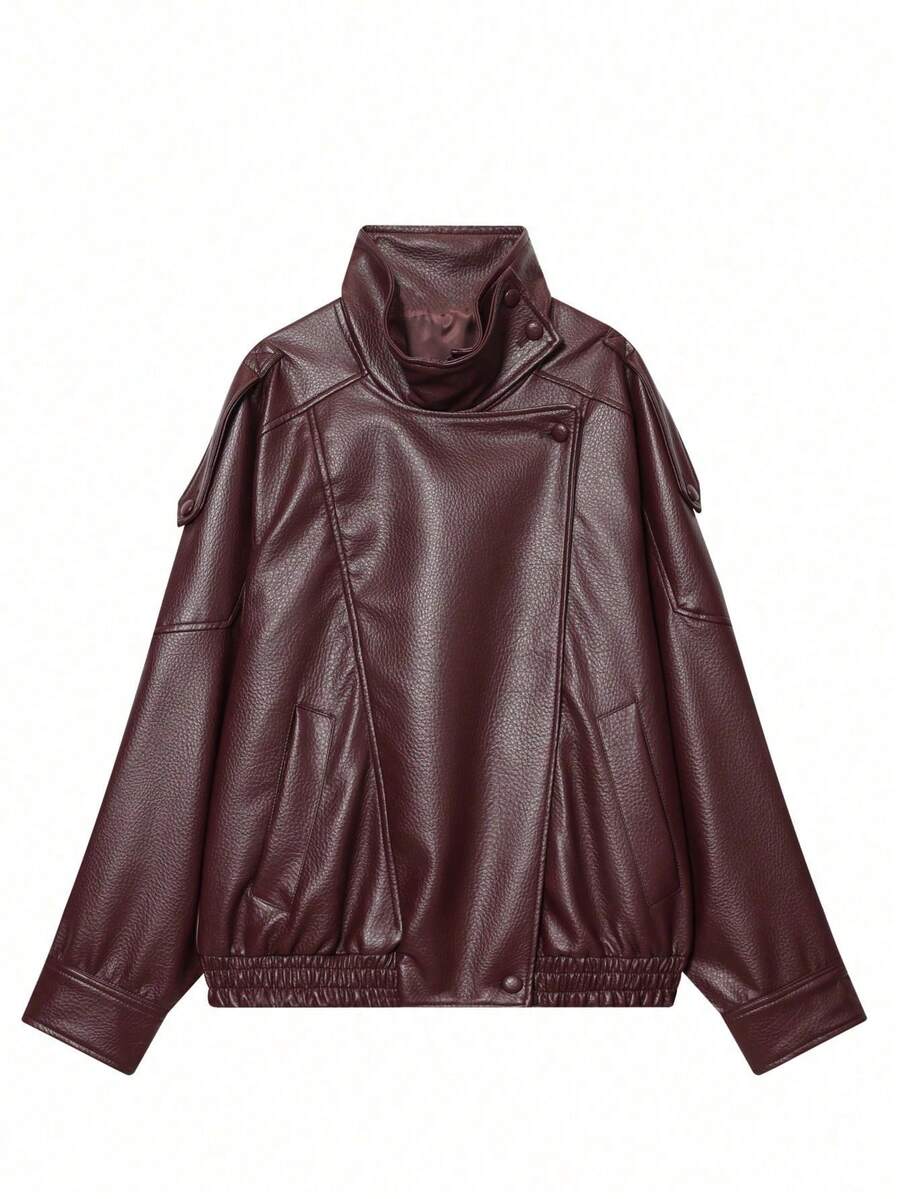 Jaqueta Camelia Leather Oversized