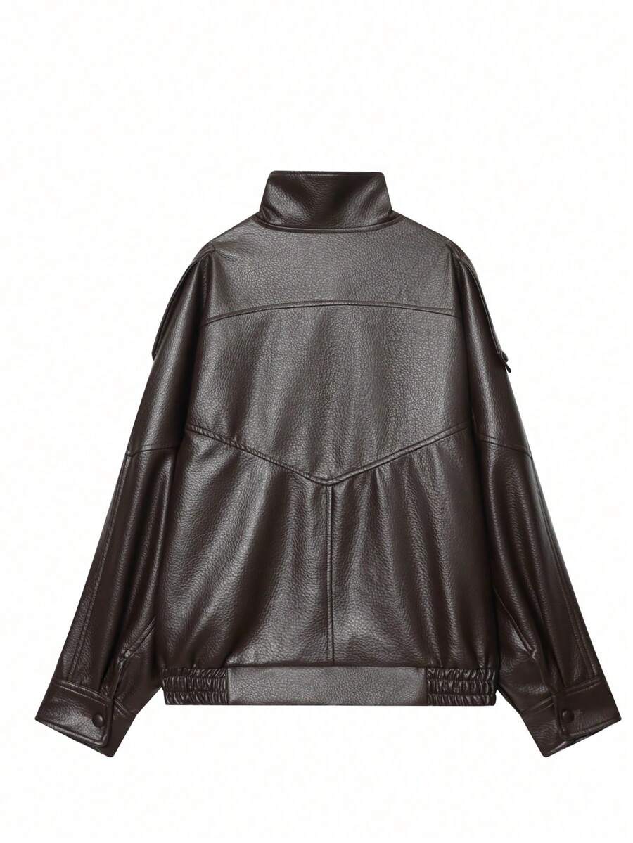 Jaqueta Camelia Leather Oversized