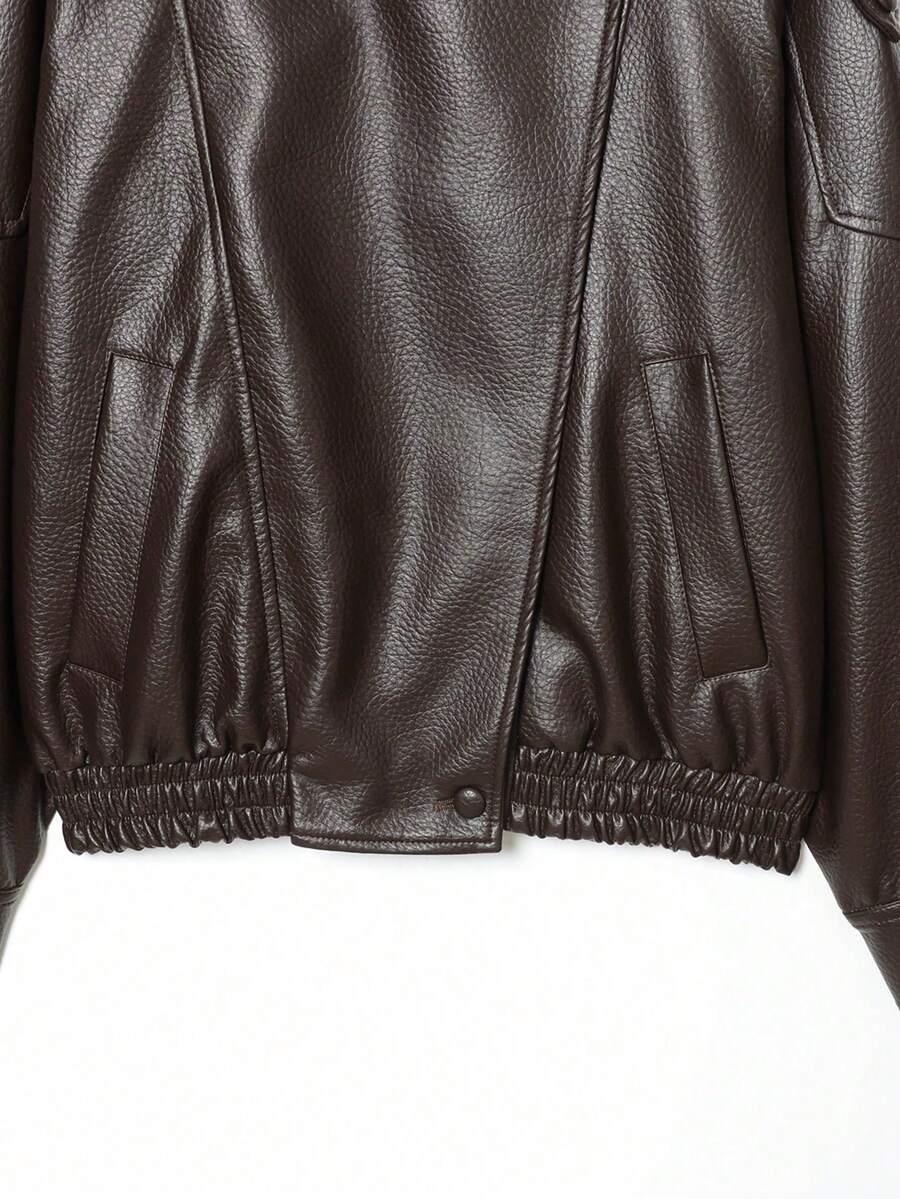 Jaqueta Camelia Leather Oversized