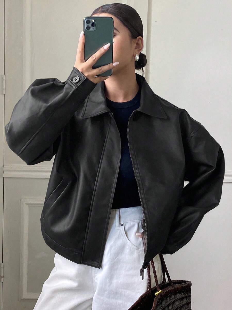 Jaqueta Aurora PU Oversized