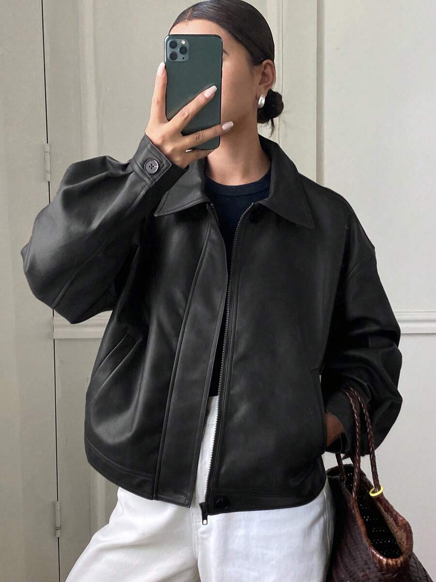 Jaqueta Aurora PU Oversized