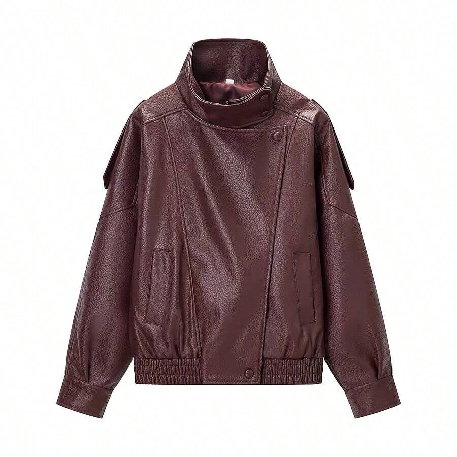Jaqueta Valentina Leather Noir