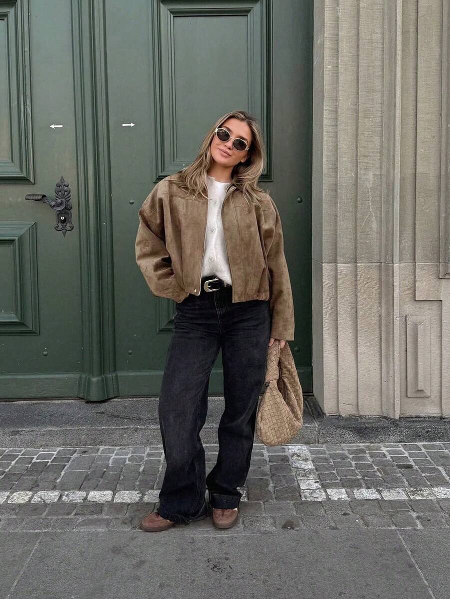 Jaqueta Valentina Suede Military