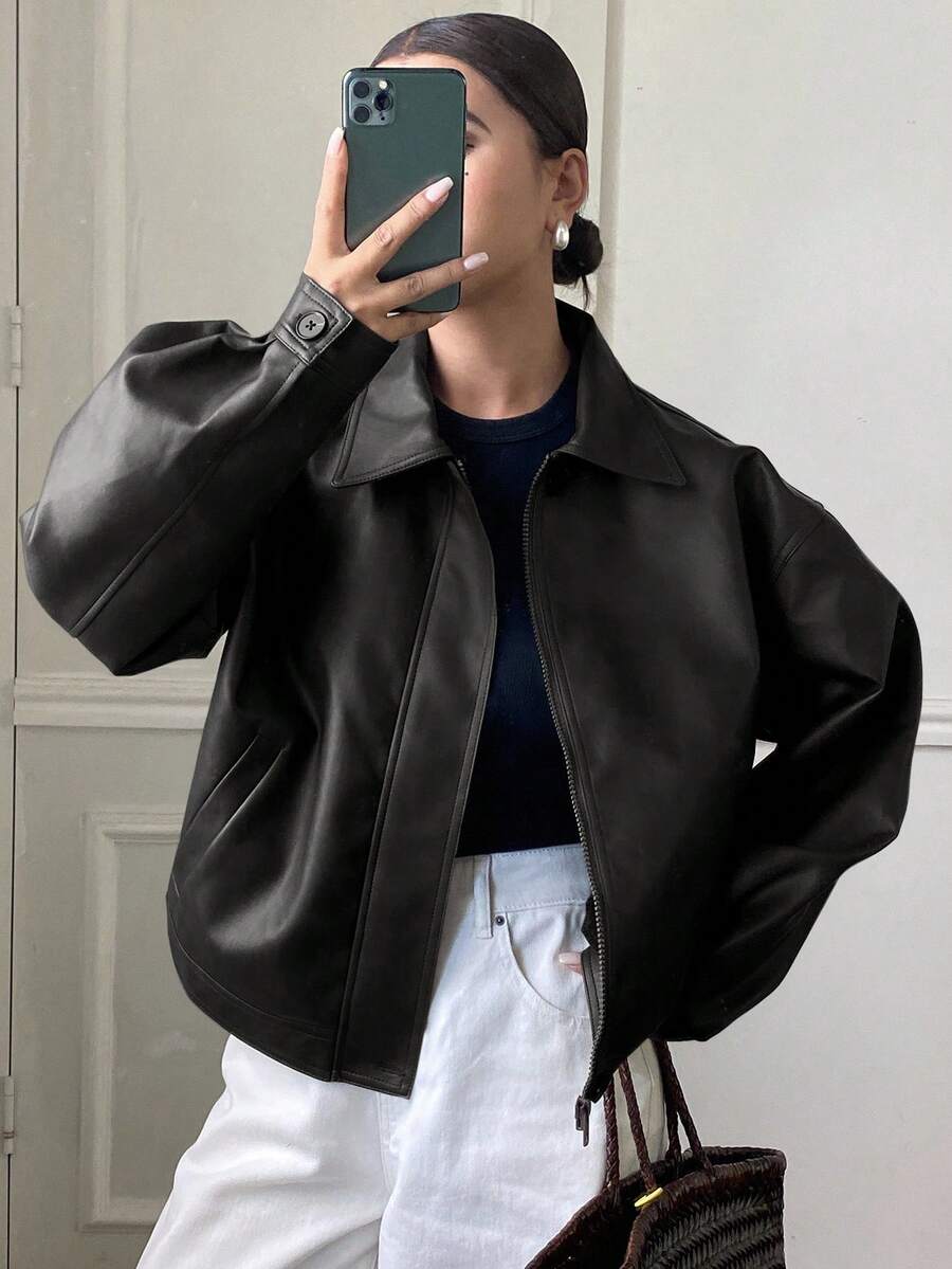 Jaqueta Aurora PU Oversized