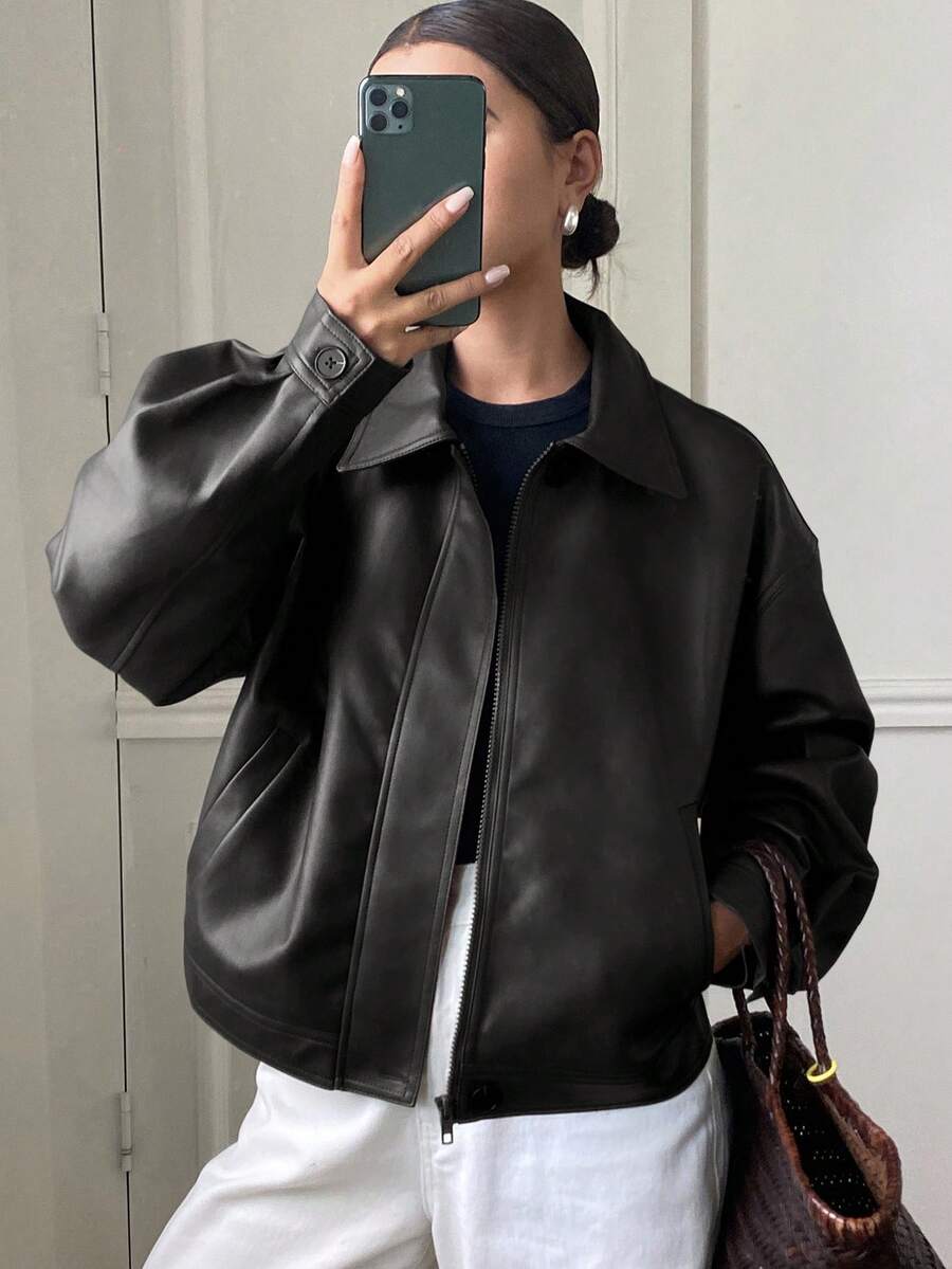 Jaqueta Aurora PU Oversized