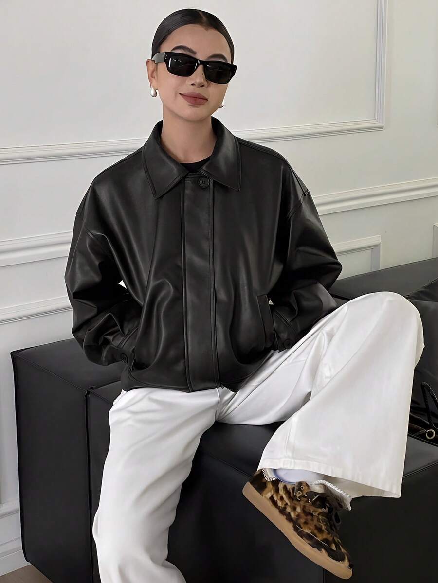 Jaqueta Aurora PU Oversized