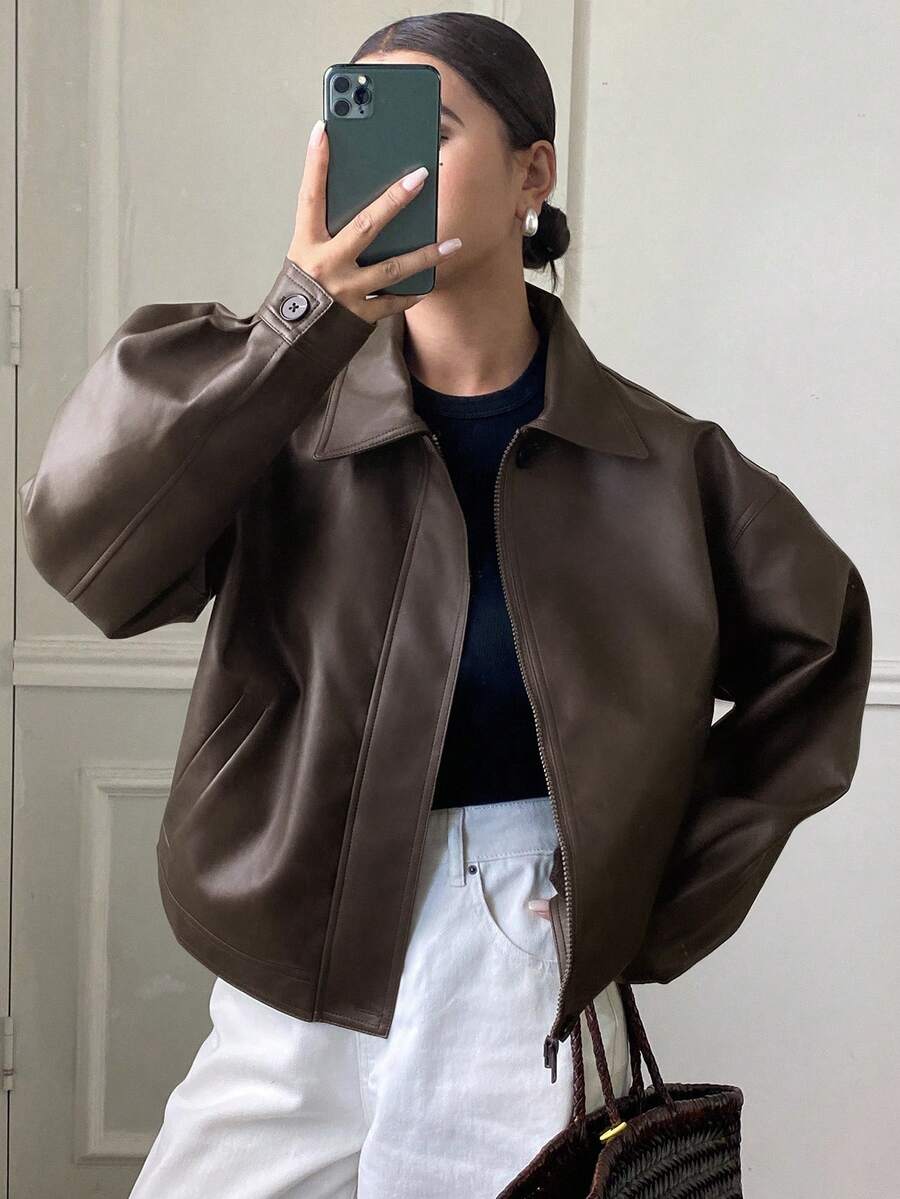 Jaqueta Aurora PU Oversized