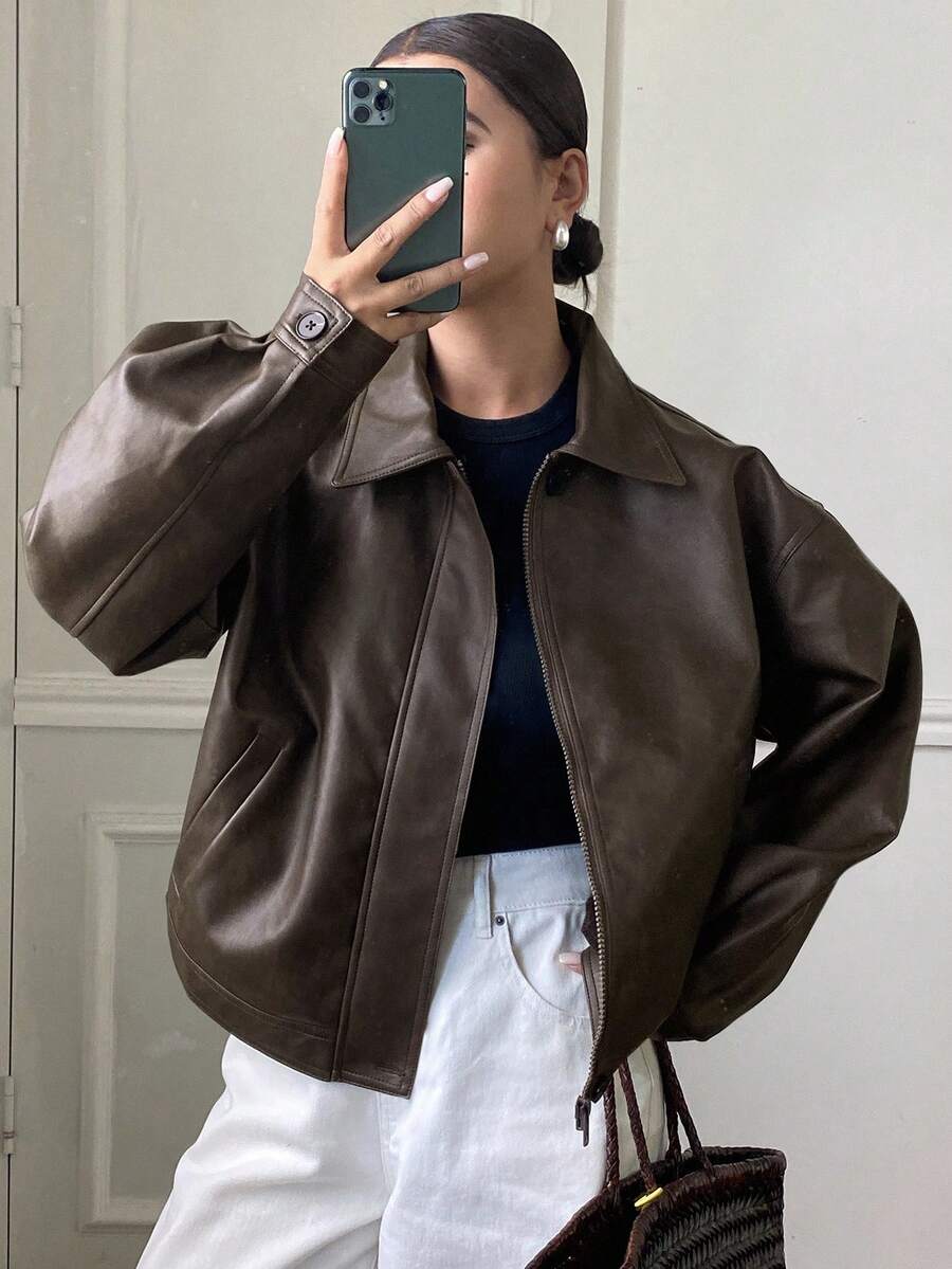 Jaqueta Aurora PU Oversized