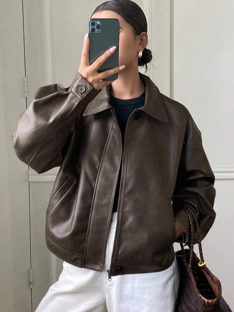 Jaqueta Aurora PU Oversized